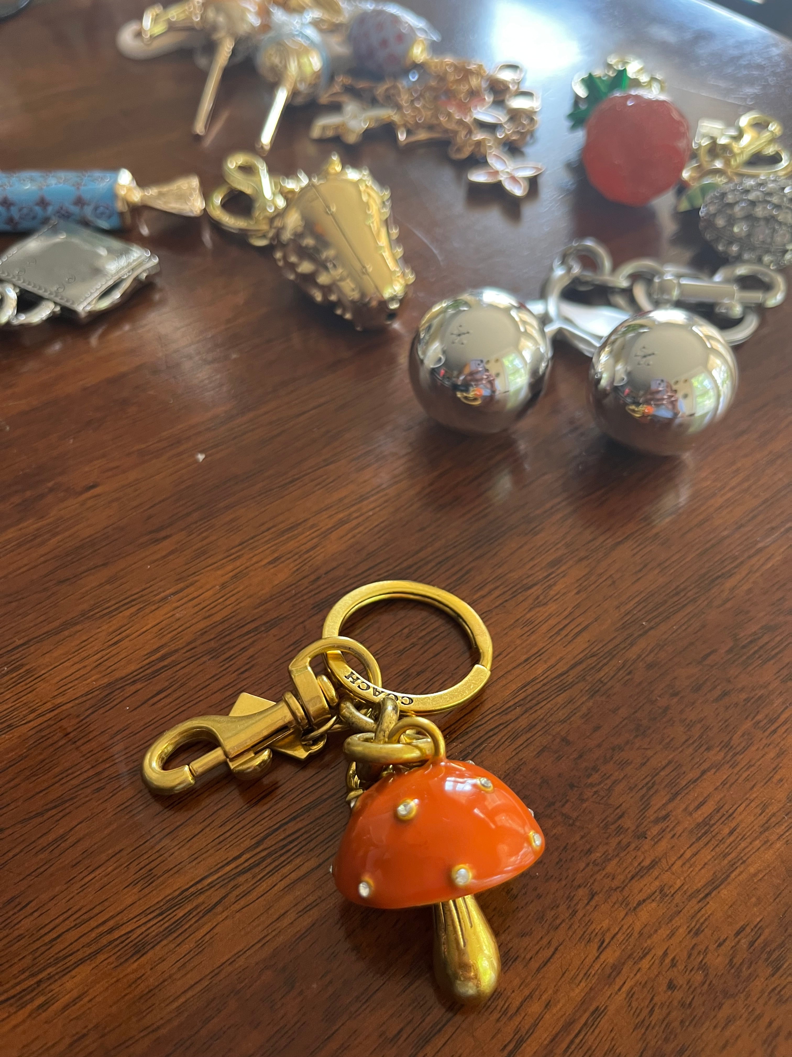 Coach Mushroom Charm Brass