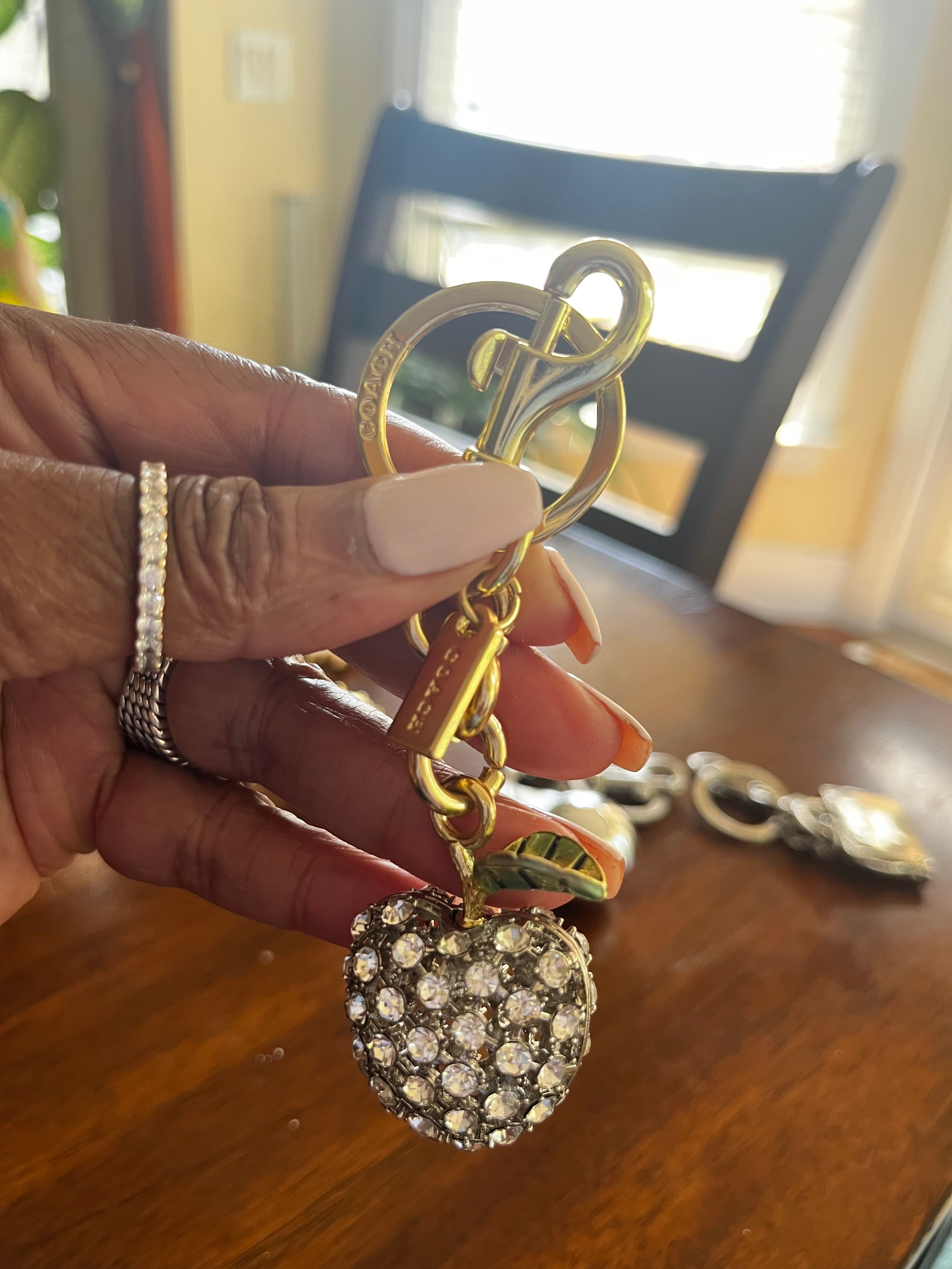 Coach Crystal and Gold Apple