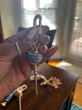 LV ENAMEL AND BRASS CANDY CHARM BLUE