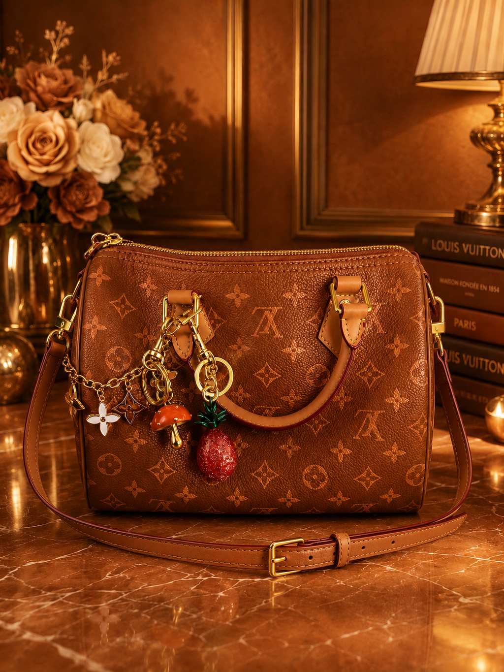 Beautiful  Bandouliere Speedy LV  P9 30cm